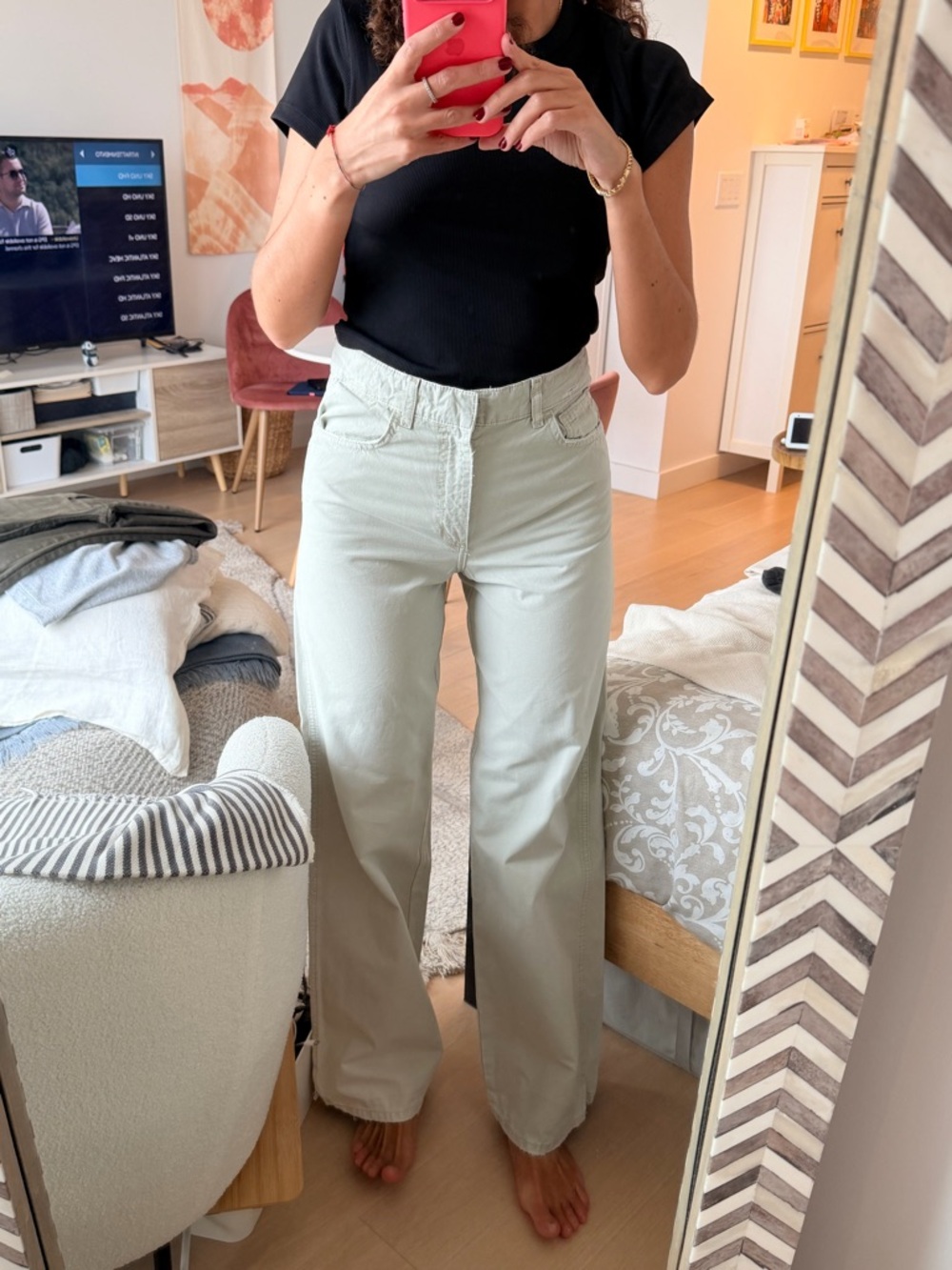 Zara 100% cotton pants